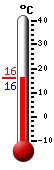 Nyt: 16.0&deg;C, Maksimi: 22.2&deg;C, Minimi: 1.8&deg;C